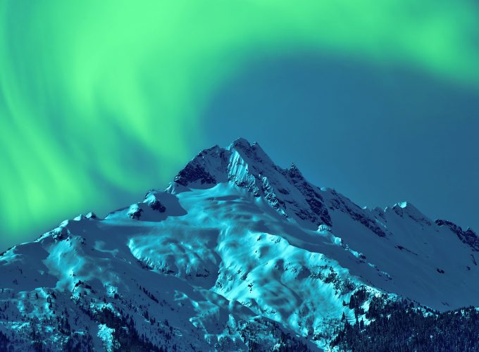 Wallpaper Aurora Borealis, sky, winter, mountains, 5k, Nature 8223016905